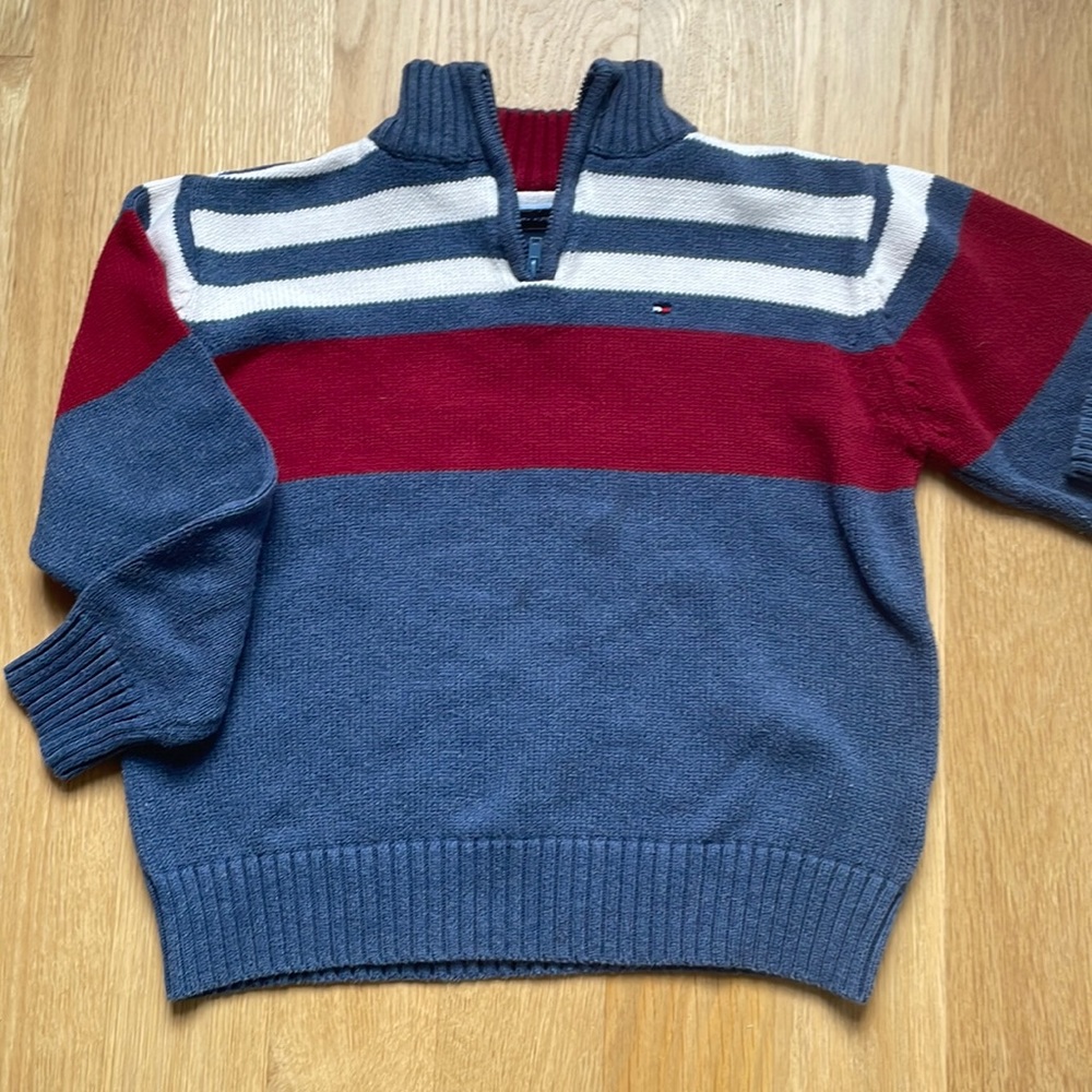 TOMMY HILFIGER Navy Sweater Boy 7 Blue Red White